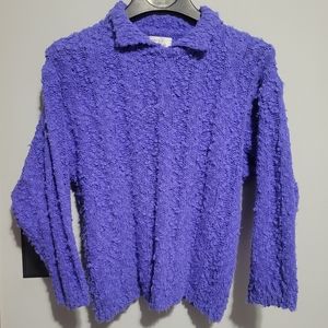 Vintage Here's A Hug Inc. Collared Textured Acrylic Sweater